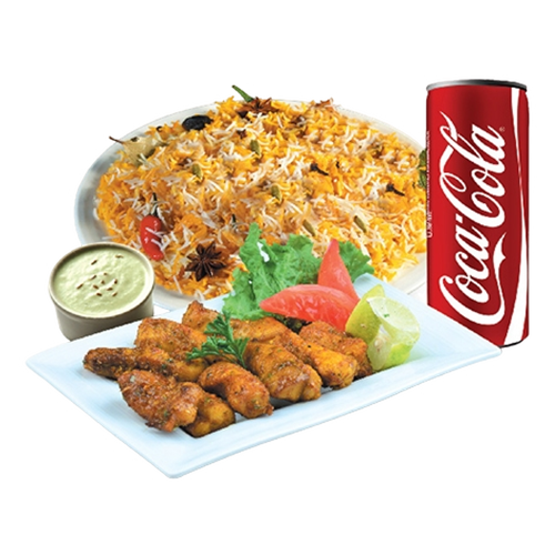 deal include biryani,coke and chicken