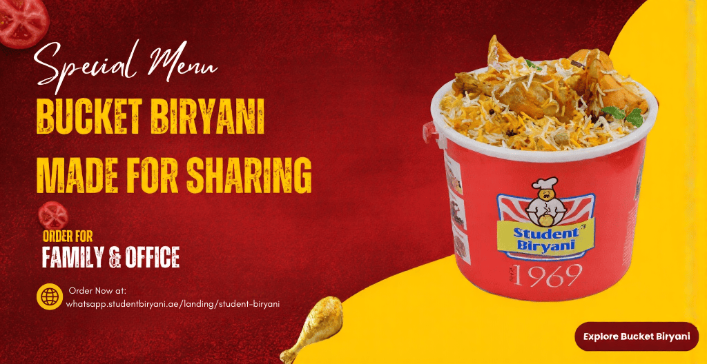bucket biryani at student biryani