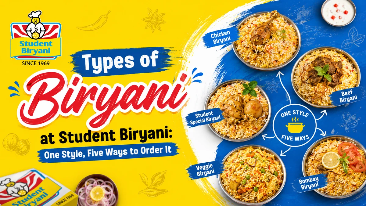 Types of Biryani at Student Biryani One Style, Five Ways to Order It
